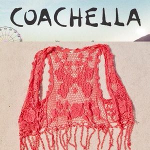 Pink Crocheted Vest